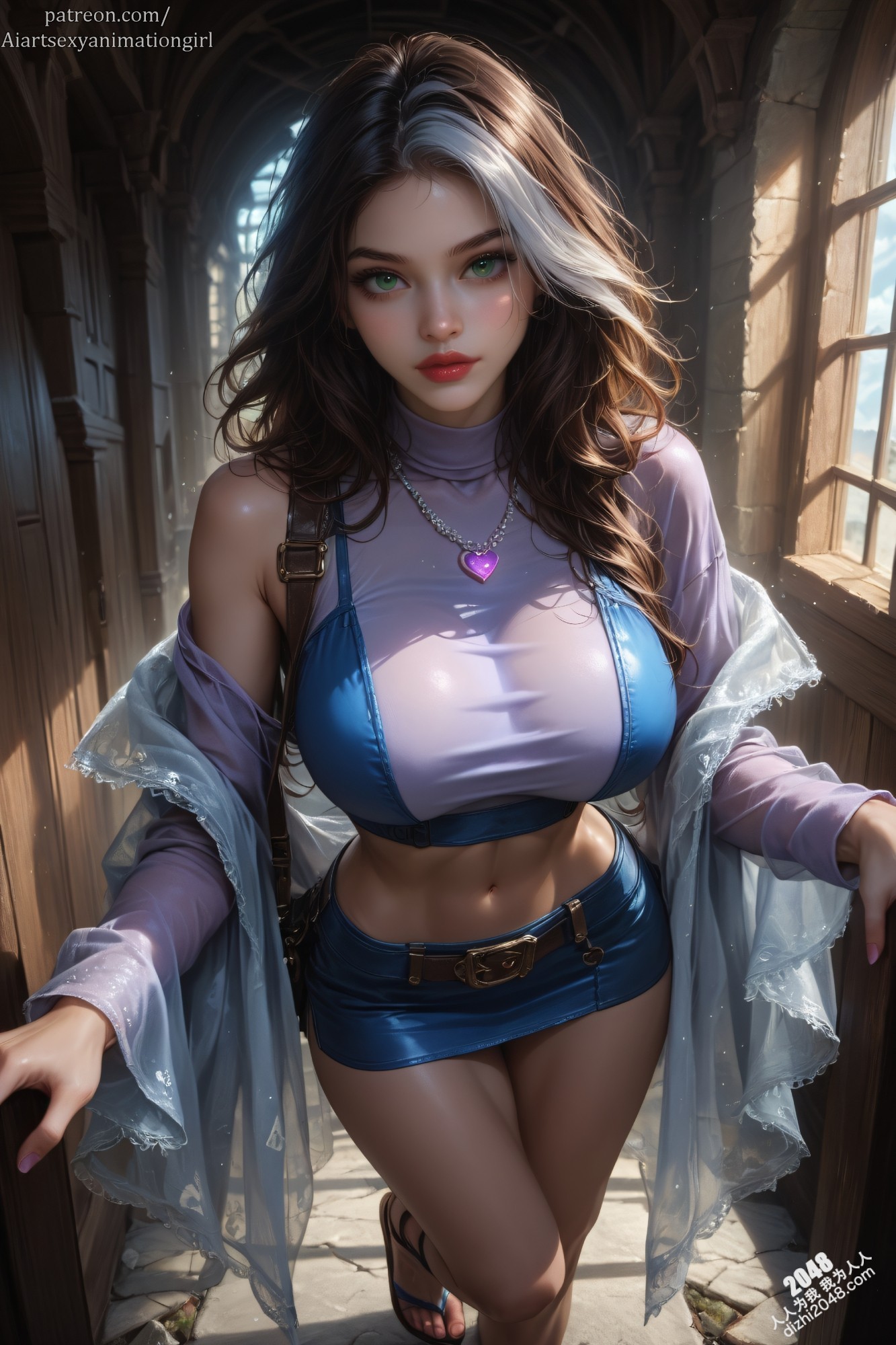性感漫画女郎Rogue：诱人曲线与超能力的完美结合-Aiartsexyanimationgirl作品(5)