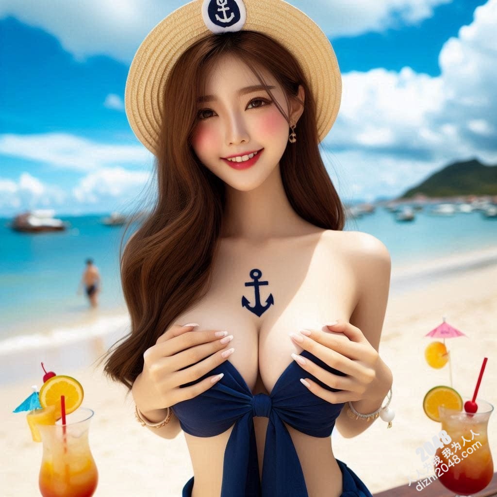 海滩尤物：水手服少女的夏日诱惑，性感透视，极致诱惑，令人窒息的曼妙身材，沙滩写真，比基尼写真(13)