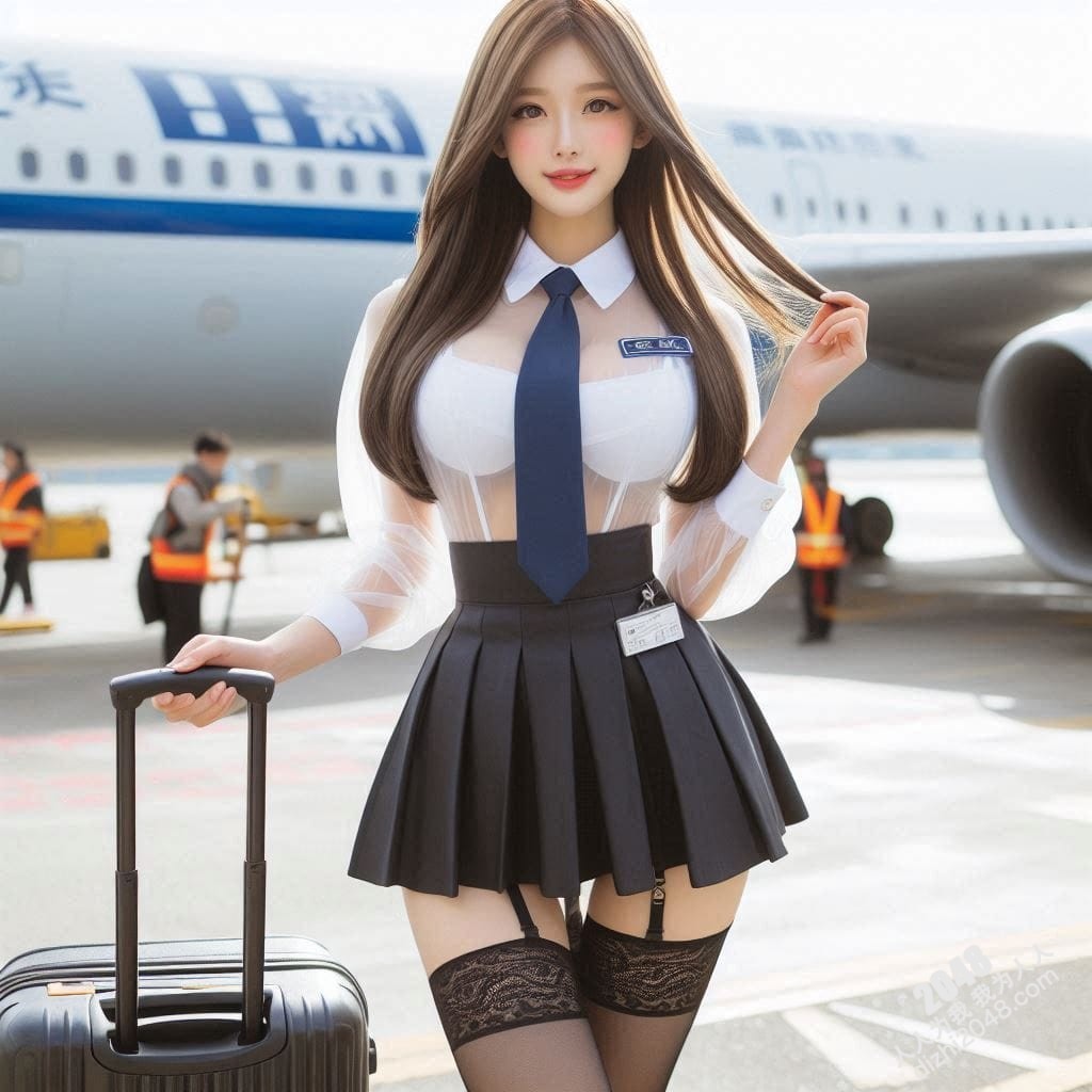 空姐制服诱惑：机场邂逅，令人心跳加速的美丽(32)