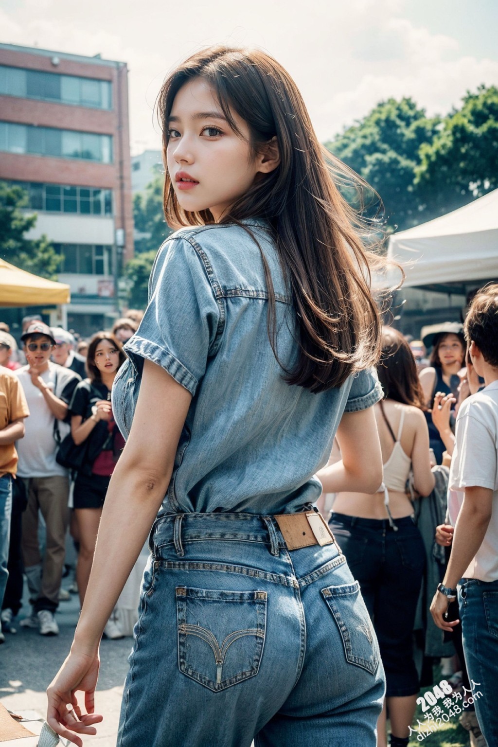 韩国街头邂逅：阳光下的曼妙曲线，令人心跳加速的盛夏记忆(11)
