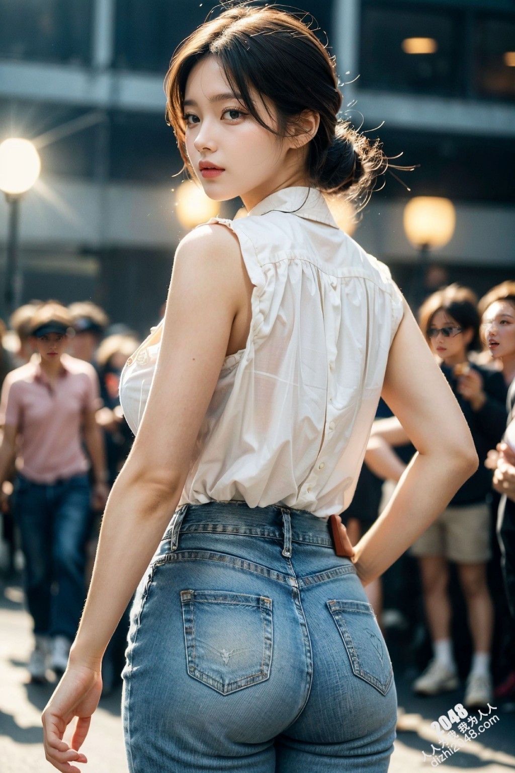 韩国街头邂逅：阳光下的曼妙曲线，令人心跳加速的盛夏记忆(19)