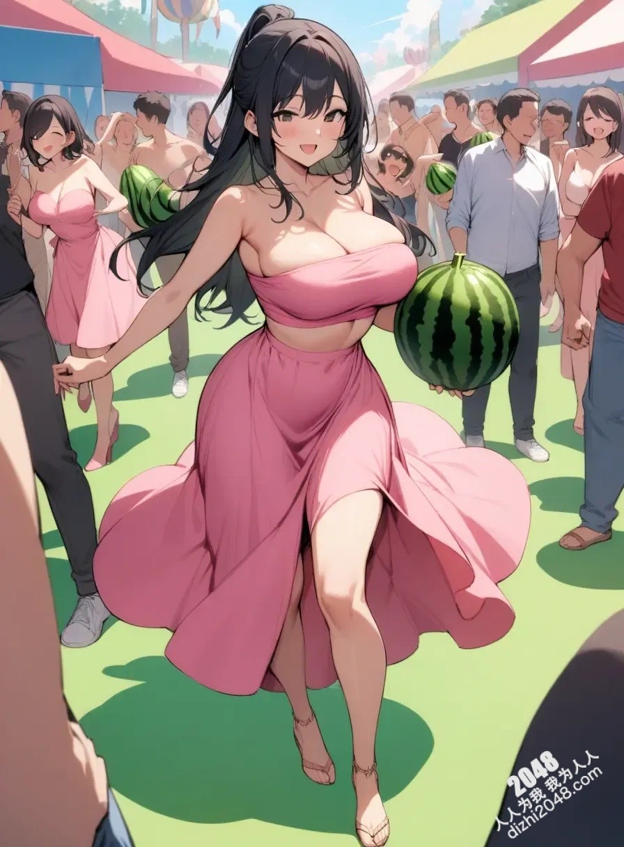 甜美女孩的夏日诱惑：西瓜嘉年华的火辣盛宴