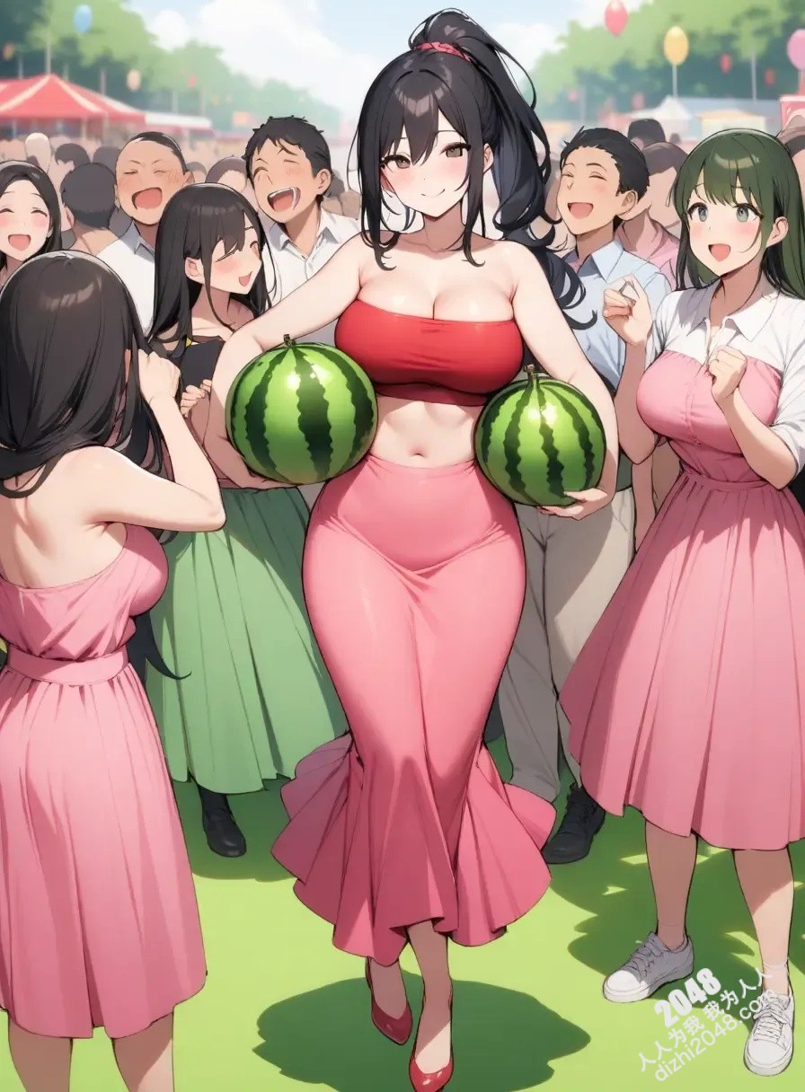 甜美女孩的夏日诱惑：西瓜嘉年华的火辣盛宴(2)