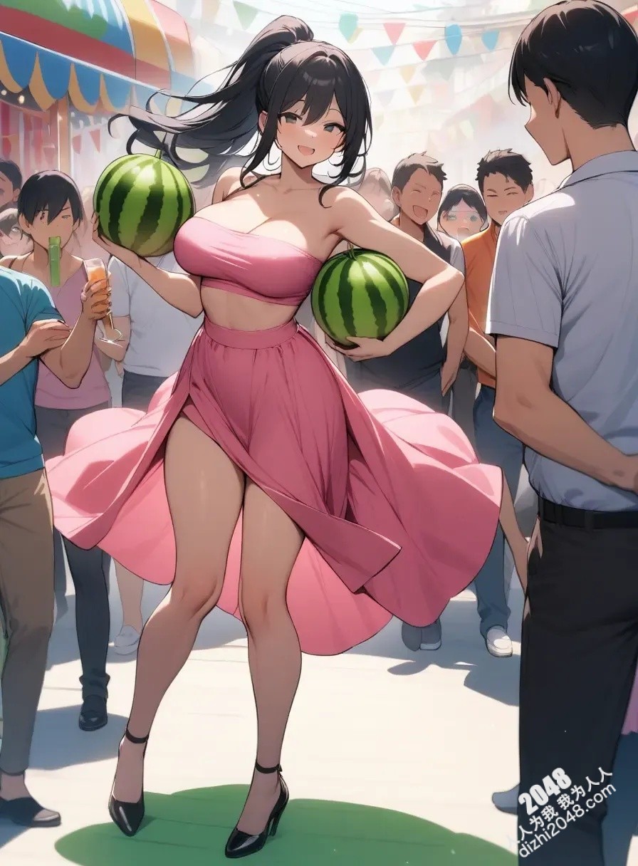 甜美女孩的夏日诱惑：西瓜嘉年华的火辣盛宴(3)
