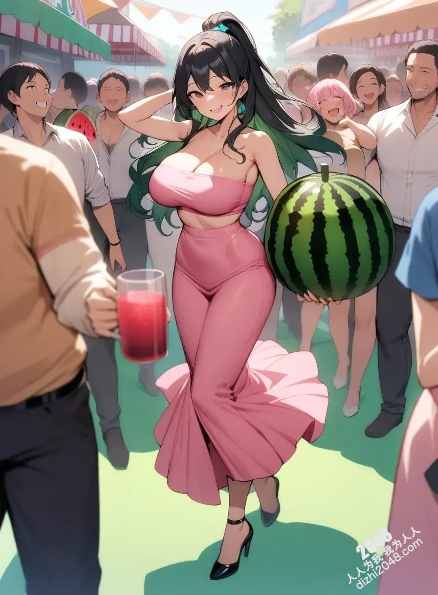 甜美女孩的夏日诱惑：西瓜嘉年华的火辣盛宴(9)