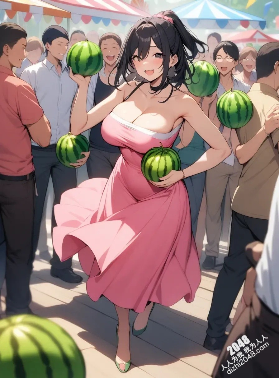 甜美女孩的夏日诱惑：西瓜嘉年华的火辣盛宴(10)