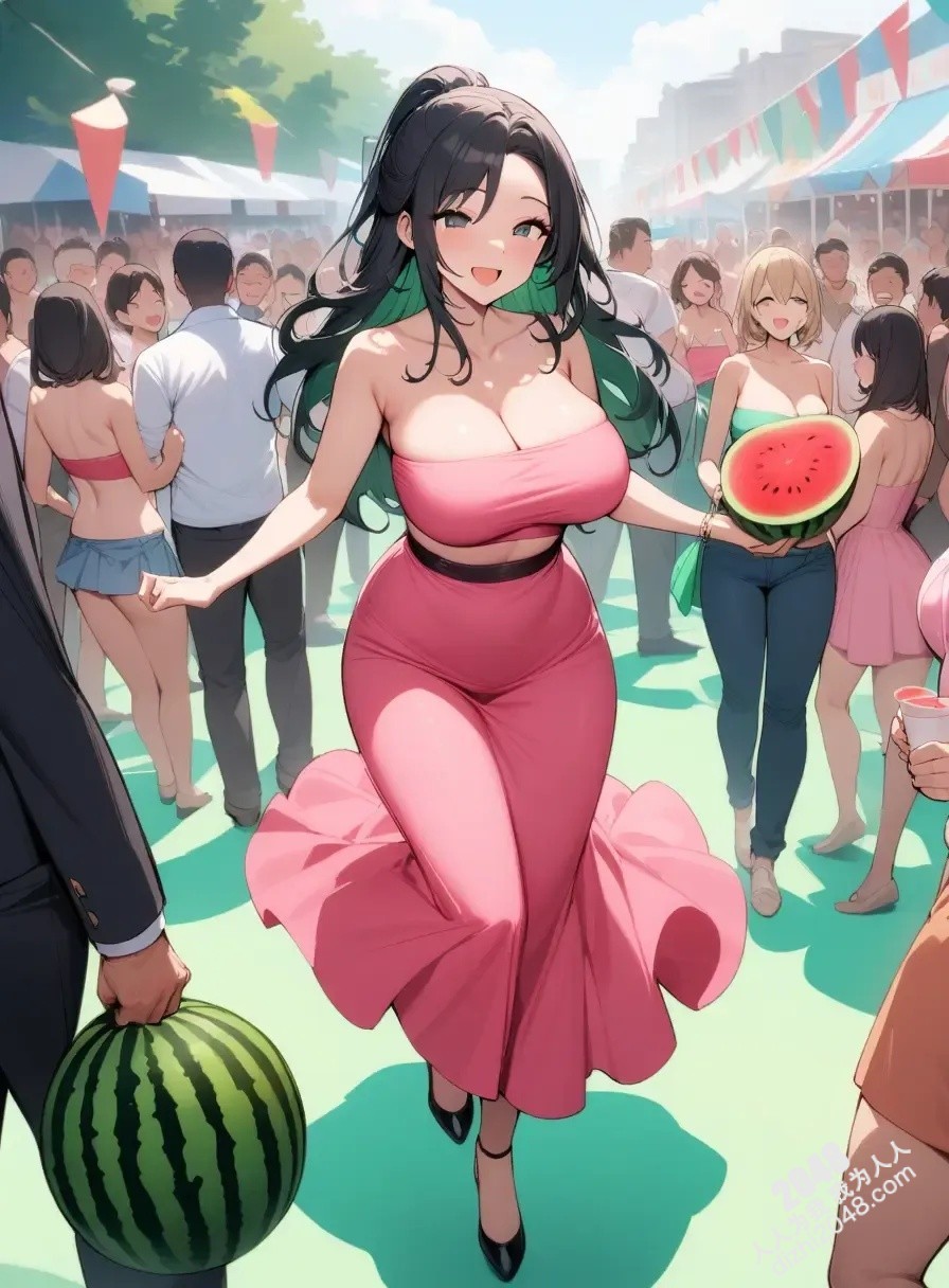 甜美女孩的夏日诱惑：西瓜嘉年华的火辣盛宴(12)