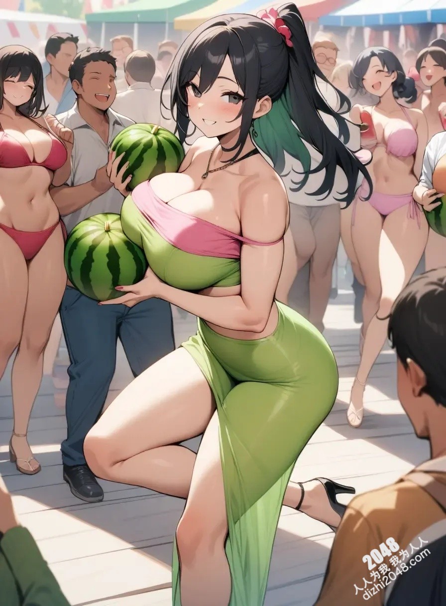 甜美女孩的夏日诱惑：西瓜嘉年华的火辣盛宴(13)