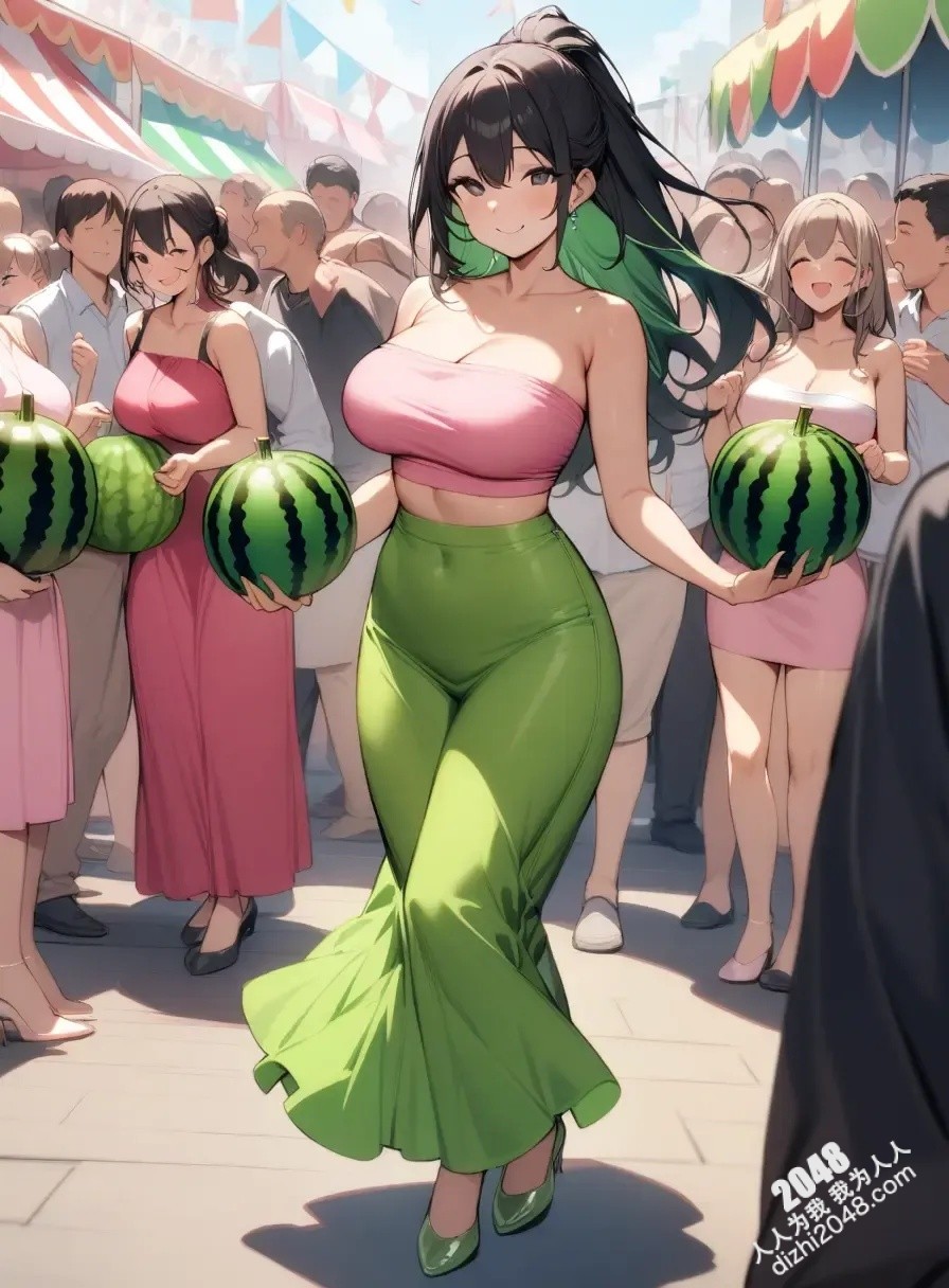甜美女孩的夏日诱惑：西瓜嘉年华的火辣盛宴(14)
