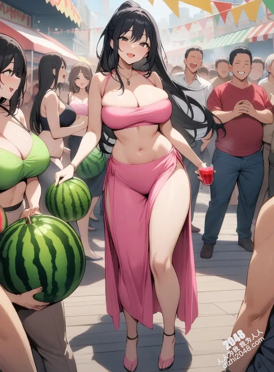 甜美女孩的夏日诱惑：西瓜嘉年华的火辣盛宴(15)