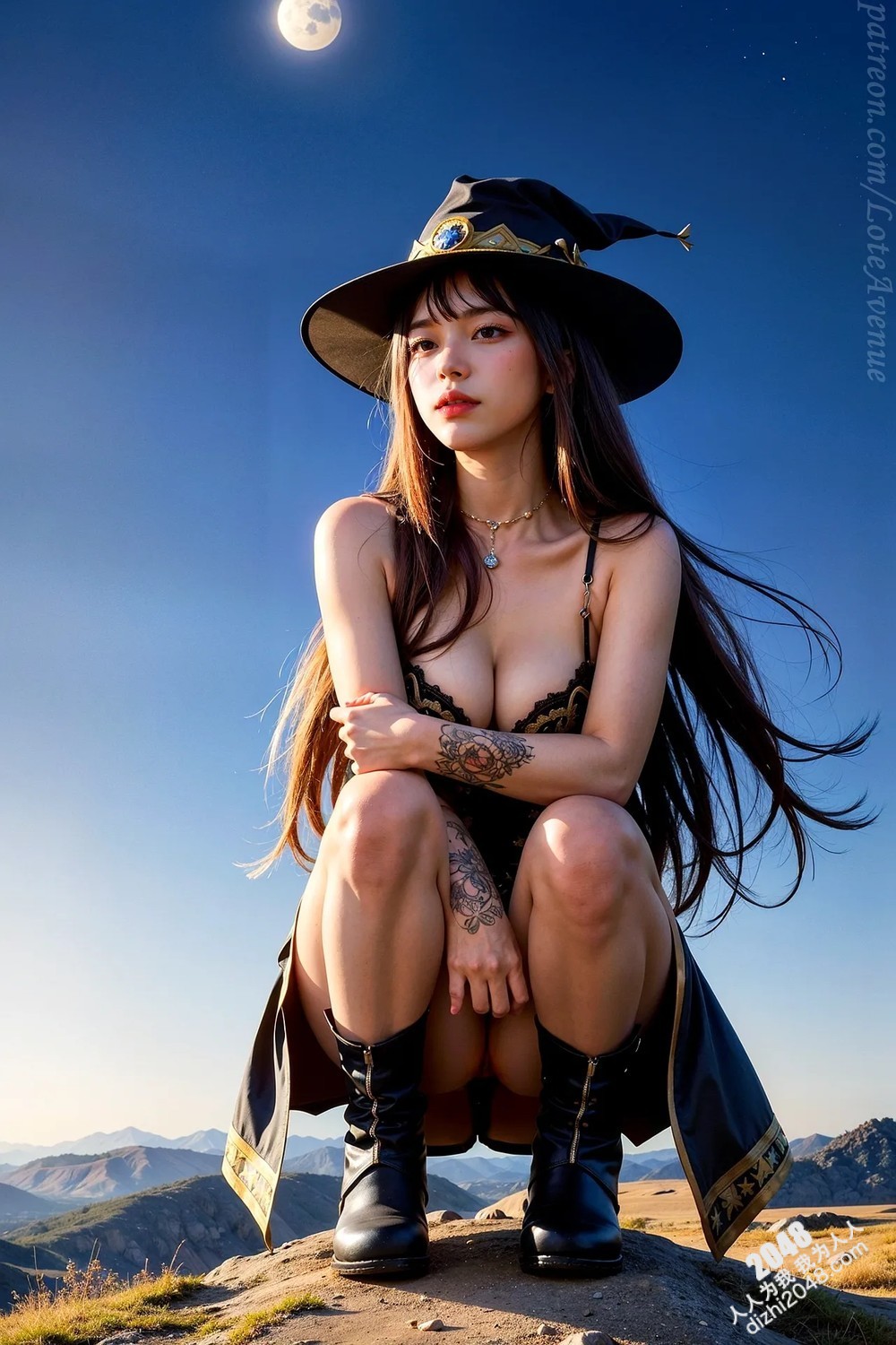 Rurina Megumin欧洲古堡魅惑写真：洛丽塔巫女制服诱惑，大胆展现完美身材，禁忌的魔法冒险之旅(3)