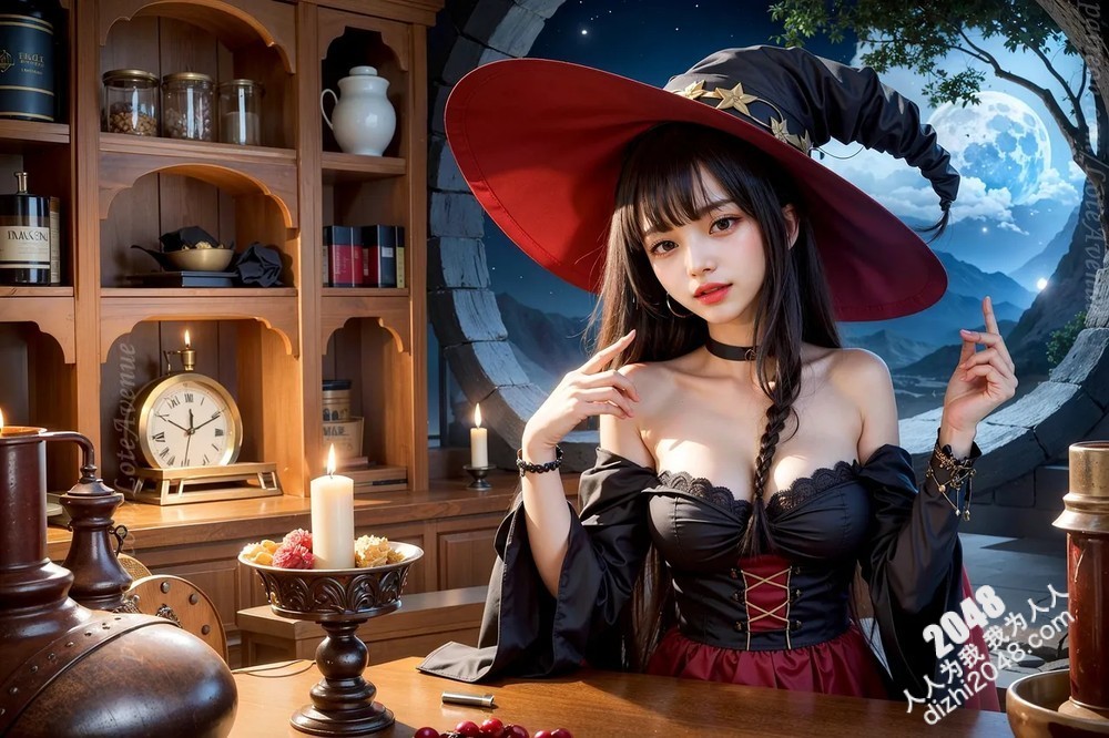 Rurina Megumin欧洲古堡魅惑写真：洛丽塔巫女制服诱惑，大胆展现完美身材，禁忌的魔法冒险之旅(21)