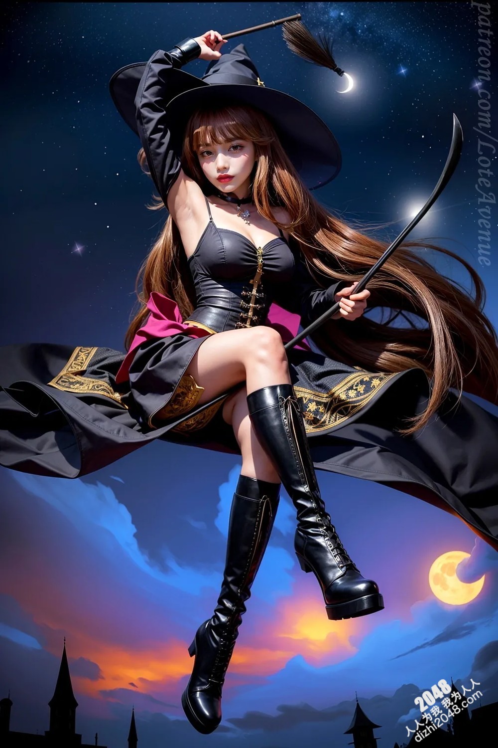 Rurina Megumin欧洲古堡魅惑写真：洛丽塔巫女制服诱惑，大胆展现完美身材，禁忌的魔法冒险之旅(30)