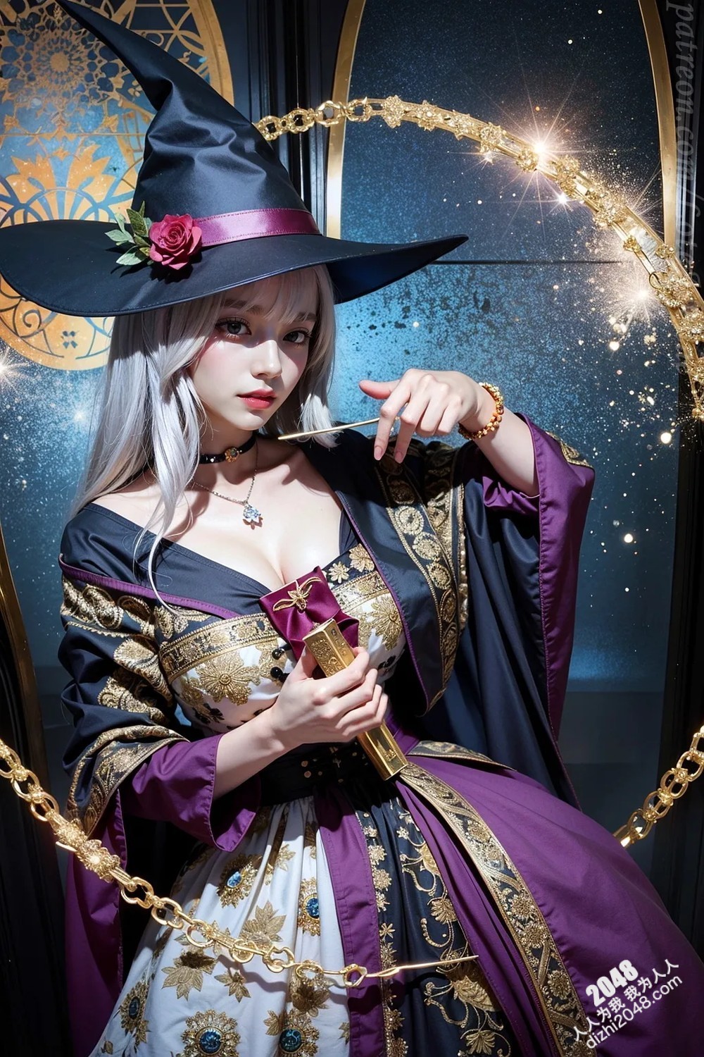 Rurina Megumin欧洲古堡魅惑写真：洛丽塔巫女制服诱惑，大胆展现完美身材，禁忌的魔法冒险之旅(33)