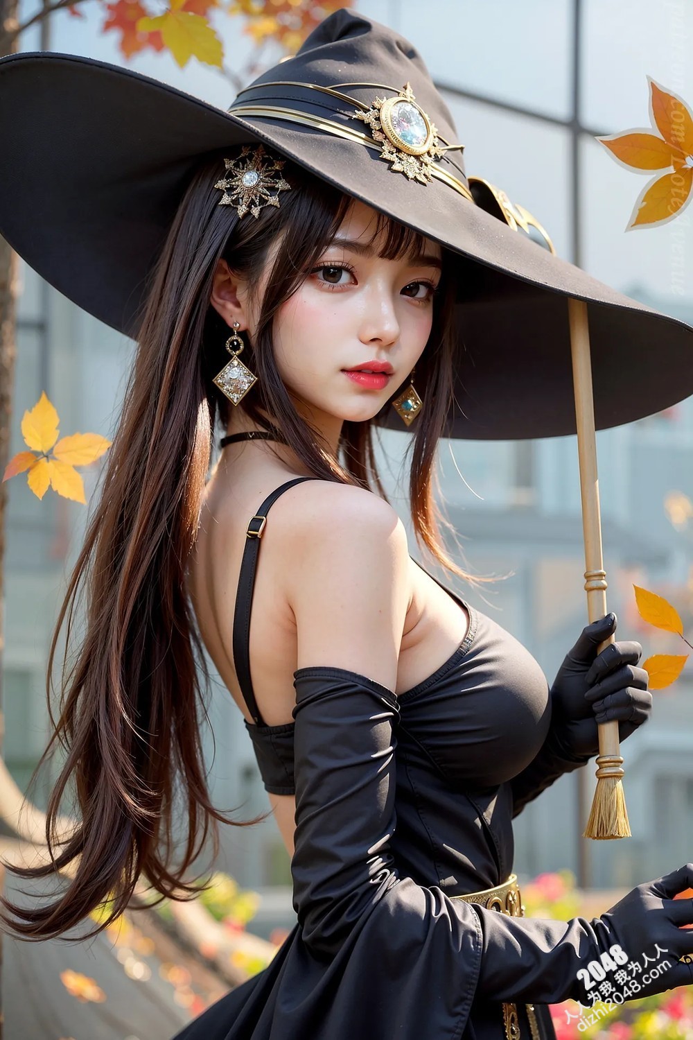 Rurina Megumin欧洲古堡魅惑写真：洛丽塔巫女制服诱惑，大胆展现完美身材，禁忌的魔法冒险之旅(35)