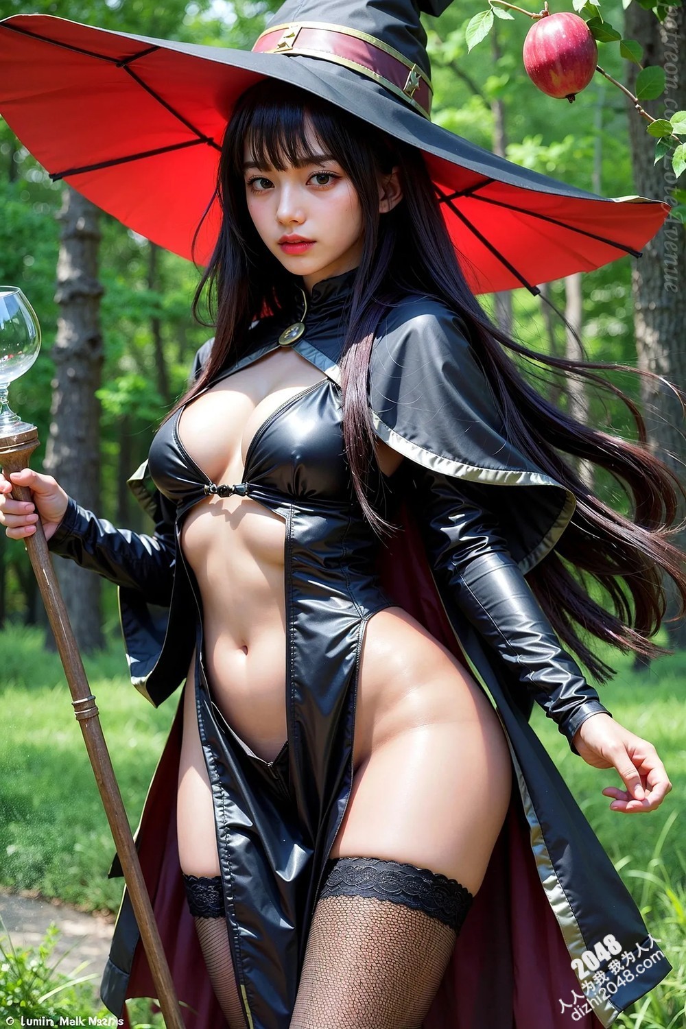 Rurina Megumin欧洲古堡魅惑写真：洛丽塔巫女制服诱惑，大胆展现完美身材，禁忌的魔法冒险之旅(37)