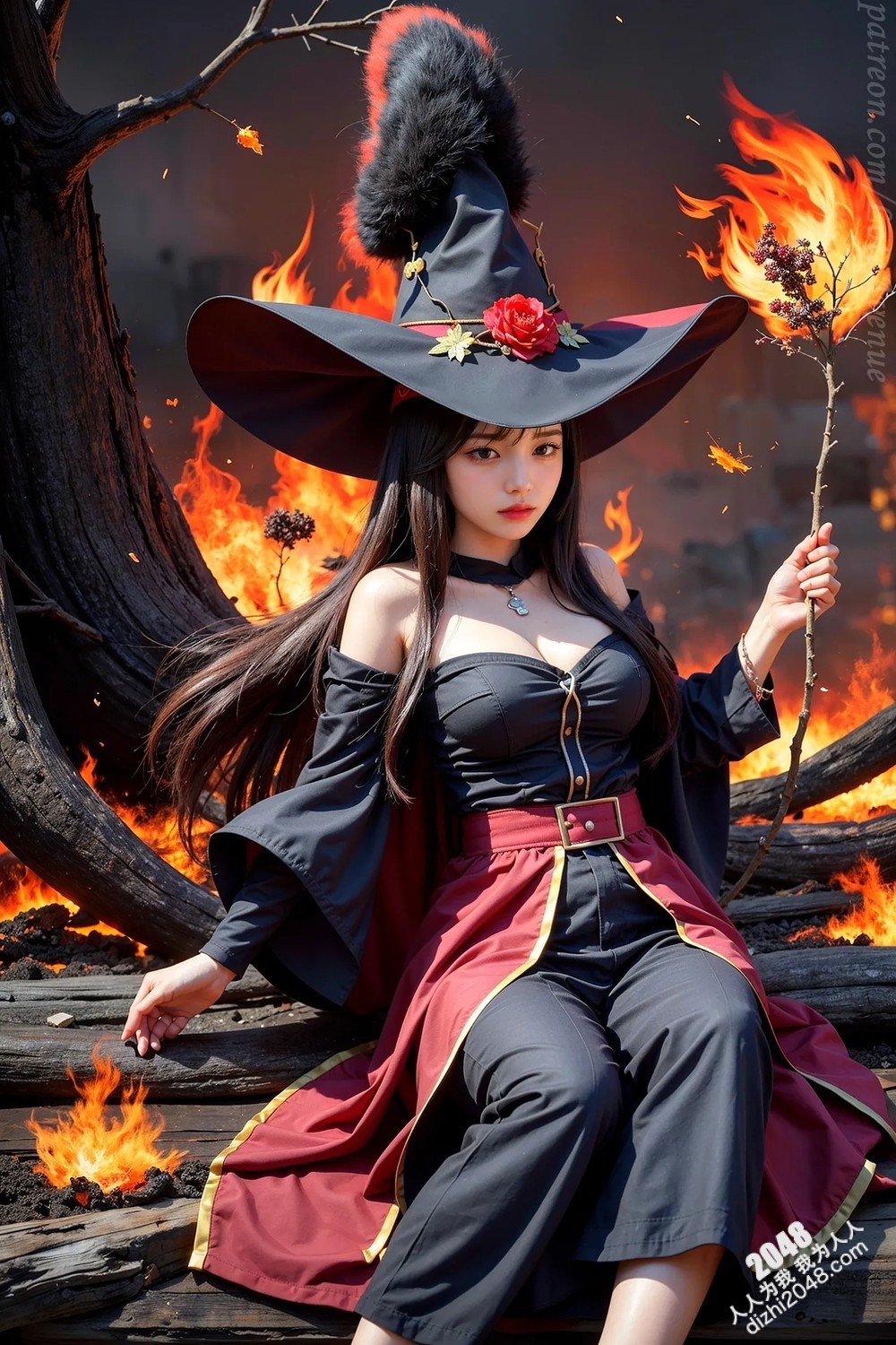 Rurina Megumin欧洲古堡魅惑写真：洛丽塔巫女制服诱惑，大胆展现完美身材，禁忌的魔法冒险之旅(36)