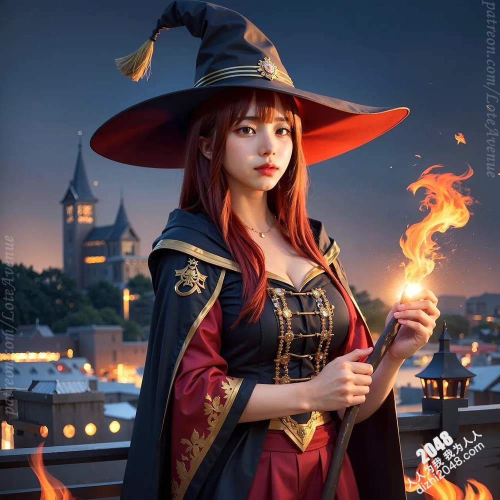 Rurina Megumin欧洲古堡魅惑写真：洛丽塔巫女制服诱惑，大胆展现完美身材，禁忌的魔法冒险之旅(41)