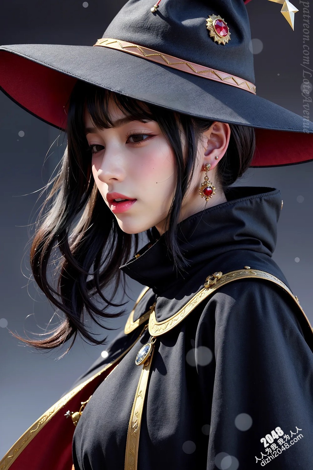 Rurina Megumin欧洲古堡魅惑写真：洛丽塔巫女制服诱惑，大胆展现完美身材，禁忌的魔法冒险之旅(46)