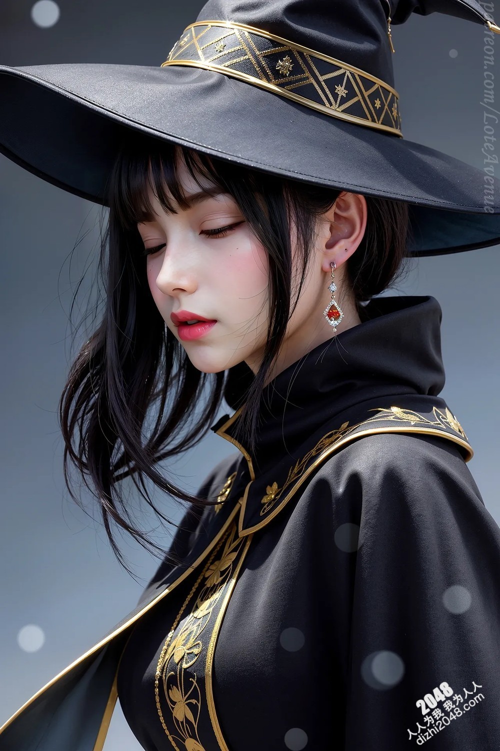 Rurina Megumin欧洲古堡魅惑写真：洛丽塔巫女制服诱惑，大胆展现完美身材，禁忌的魔法冒险之旅(47)