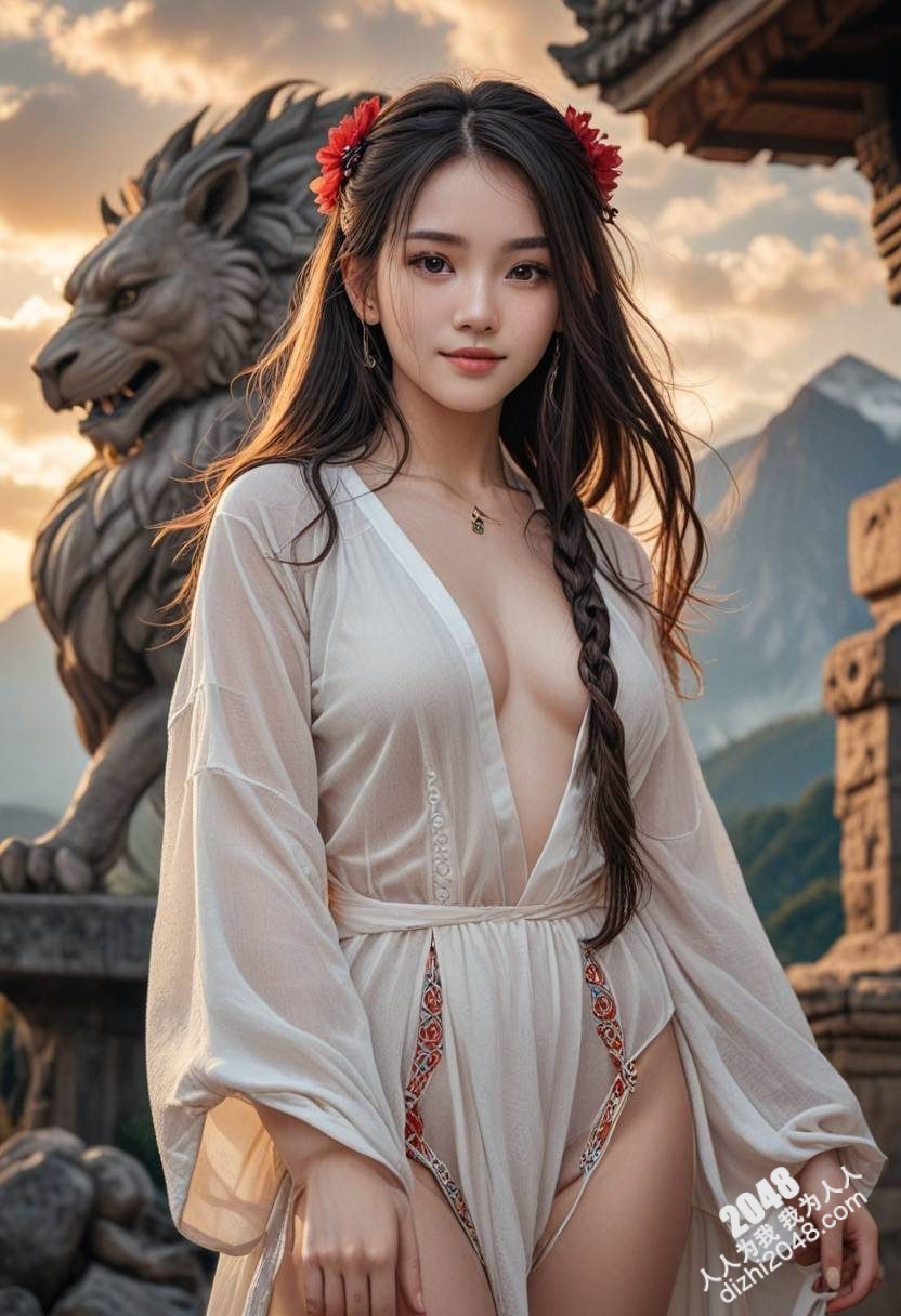 绝色女侠山顶诱惑：高清写真赏析，绝美身材，风情万种(17)