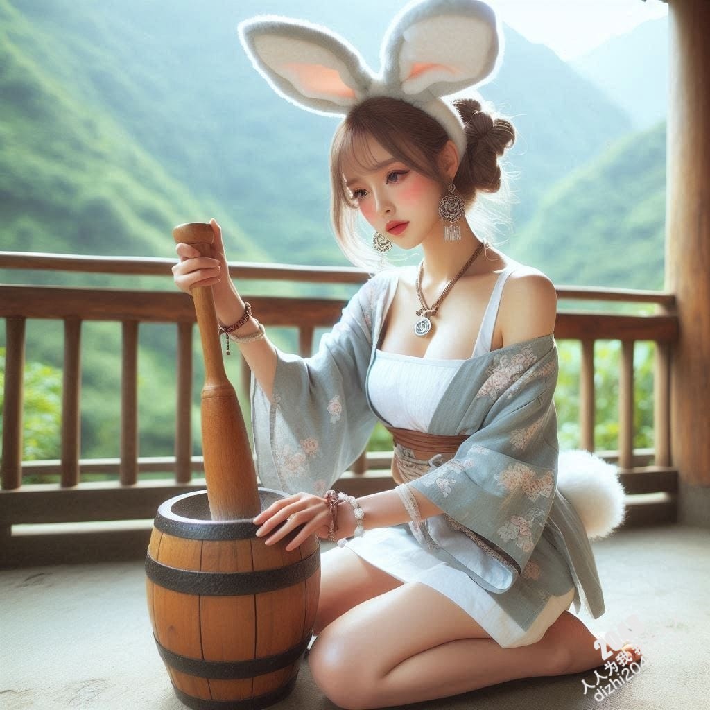 月宫兔耳少女：云端邂逅，月光轻抚(8)
