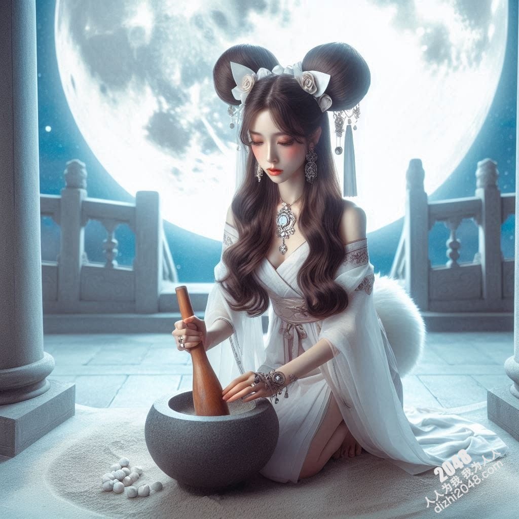 月宫兔耳少女：云端邂逅，月光轻抚(14)