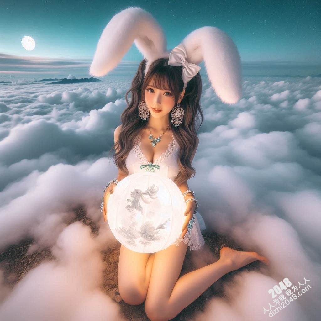 月宫兔耳少女：云端邂逅，月光轻抚(17)