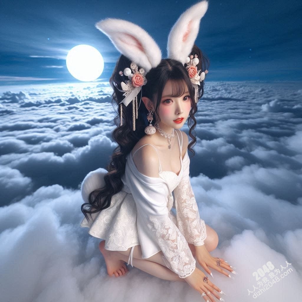 月宫兔耳少女：云端邂逅，月光轻抚(20)