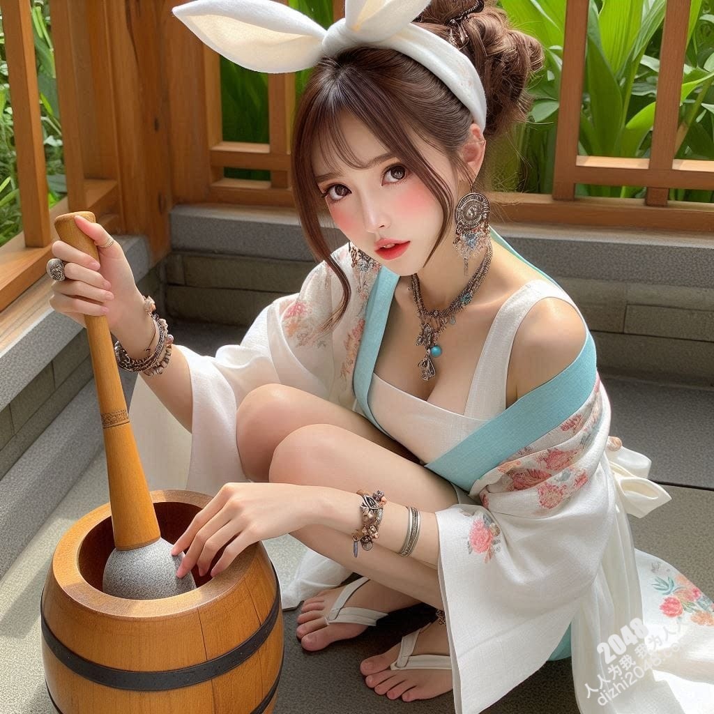 月宫兔耳少女：云端邂逅，月光轻抚(22)