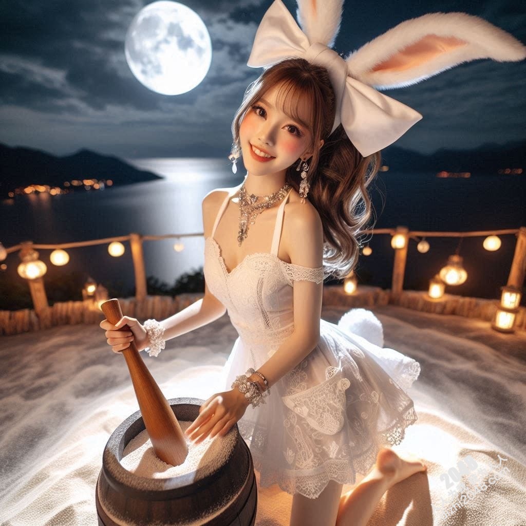 月宫兔耳少女：云端邂逅，月光轻抚(23)