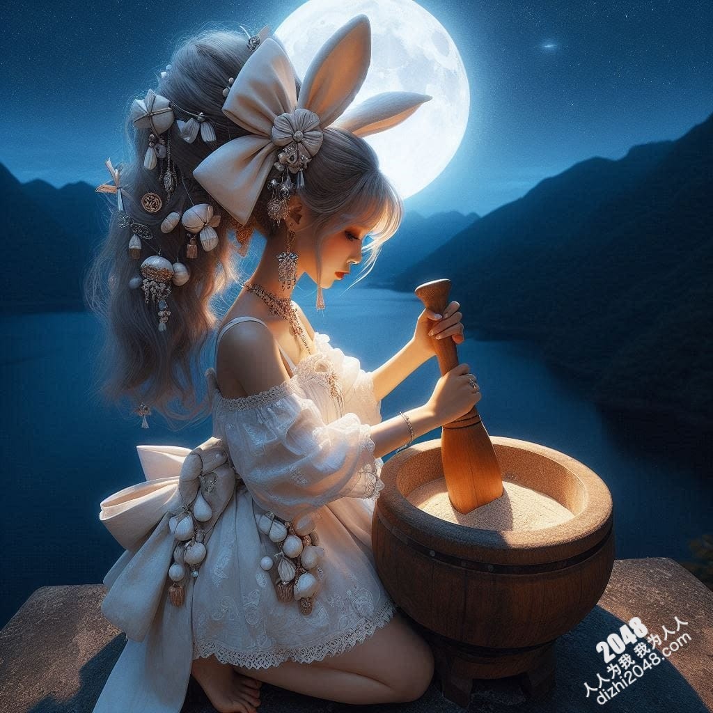 月宫兔耳少女：云端邂逅，月光轻抚(30)