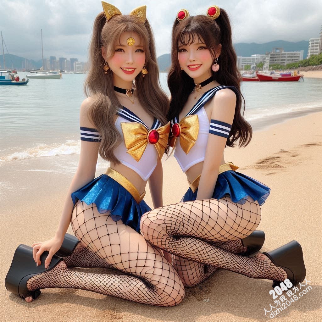 沙滩上的水手服诱惑：双胞胎女孩的夏日激情(21)
