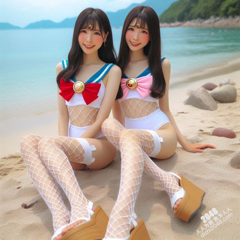沙滩上的水手服诱惑：双胞胎女孩的夏日激情(28)