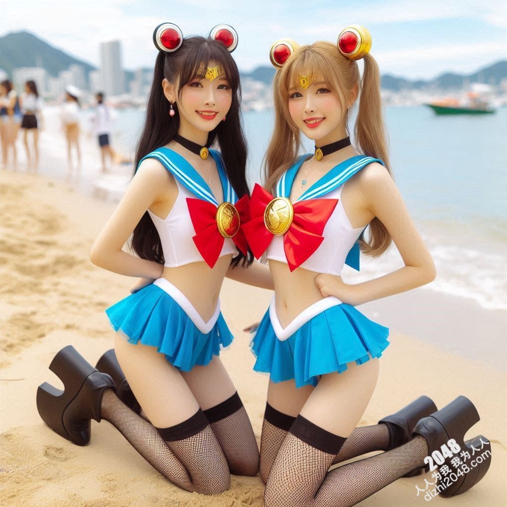 沙滩上的水手服诱惑：双胞胎女孩的夏日激情(29)