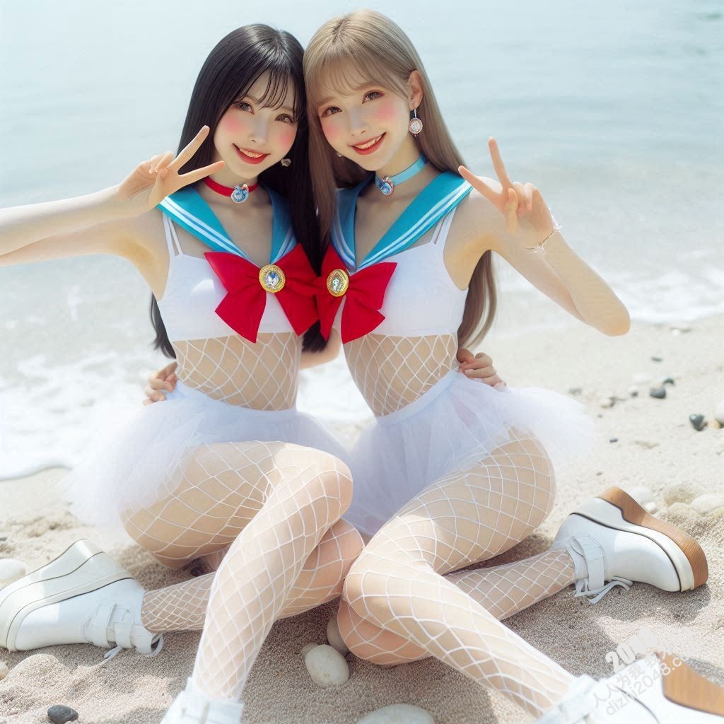 沙滩上的水手服诱惑：双胞胎女孩的夏日激情(48)