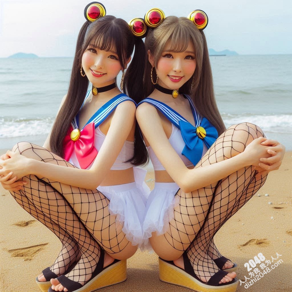 沙滩上的水手服诱惑：双胞胎女孩的夏日激情(49)
