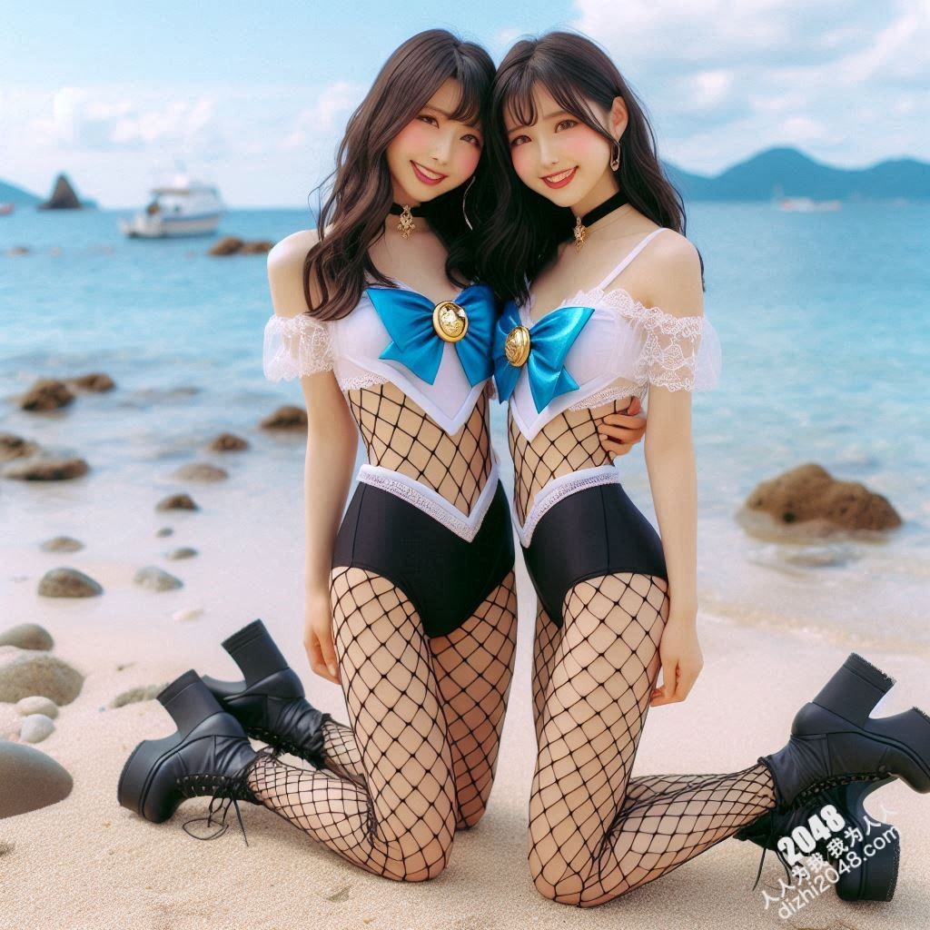 沙滩上的水手服诱惑：双胞胎女孩的夏日激情(50)