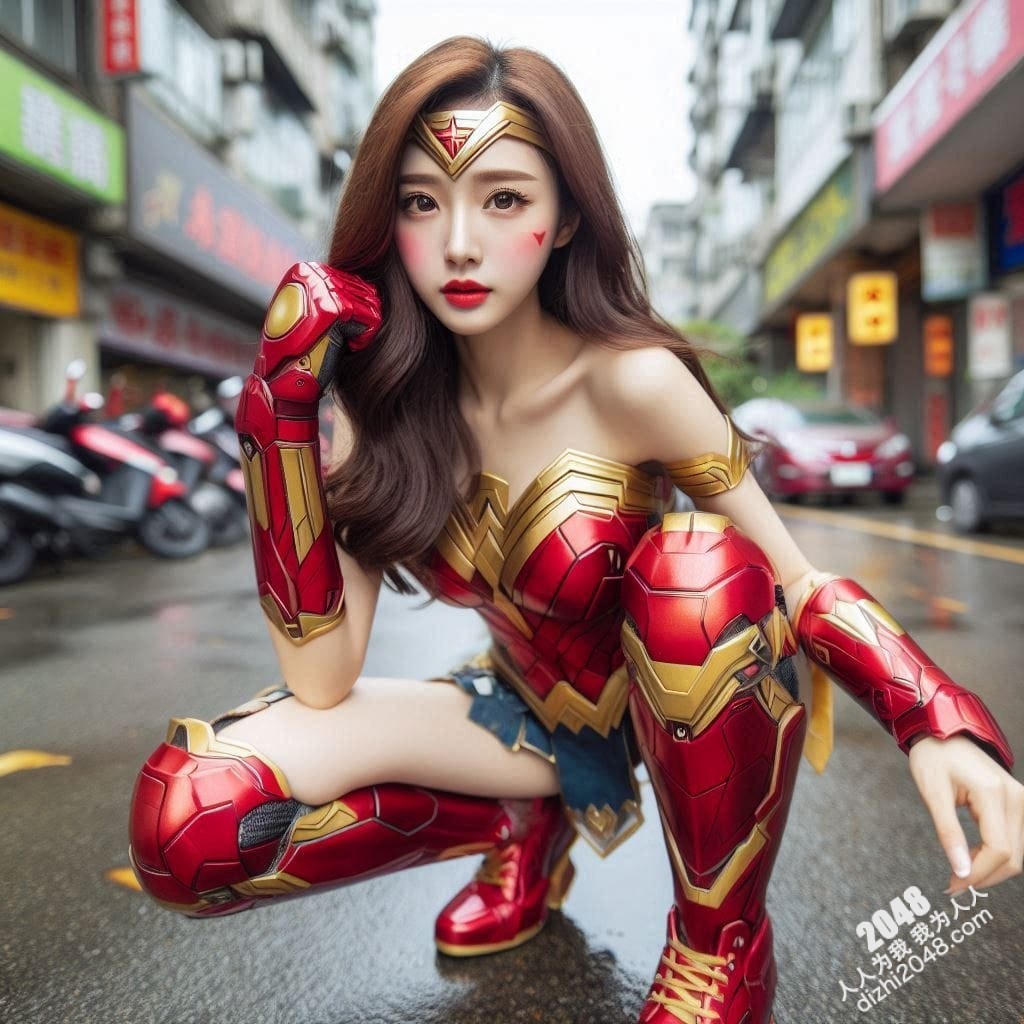 钢铁女侠的都市魅影：漫威女英雄的性感COS，台北街头火辣上演(4)