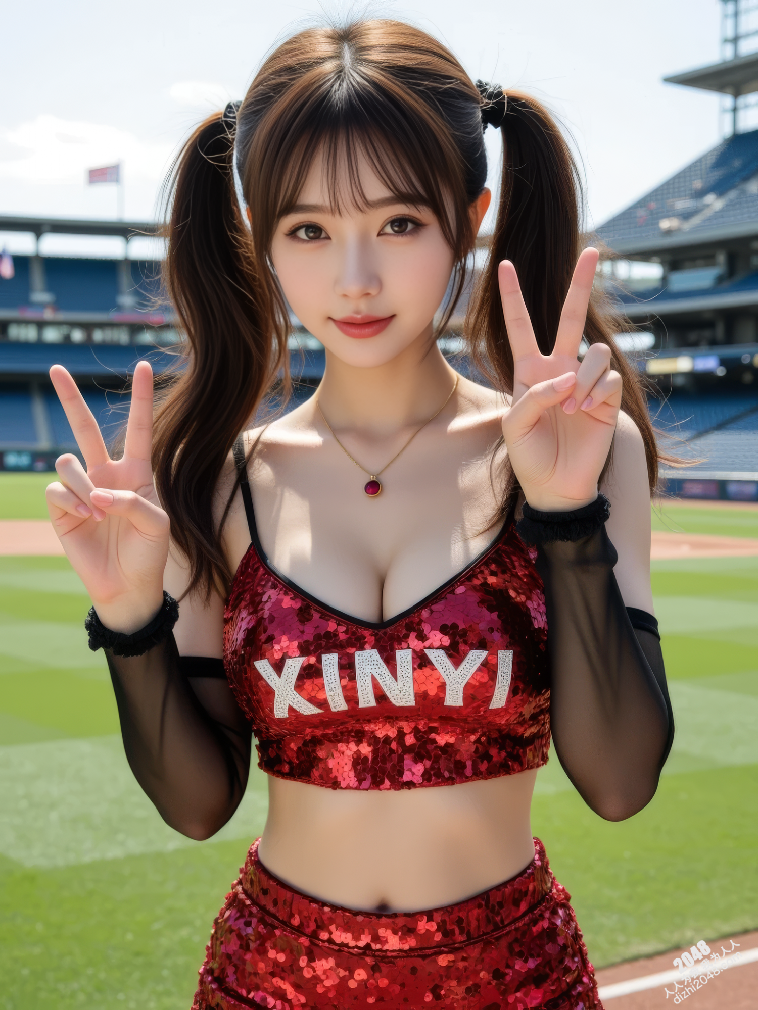妡憶-性感啦啦队宝贝在棒球场上的火辣演出-高清写真图集(10)