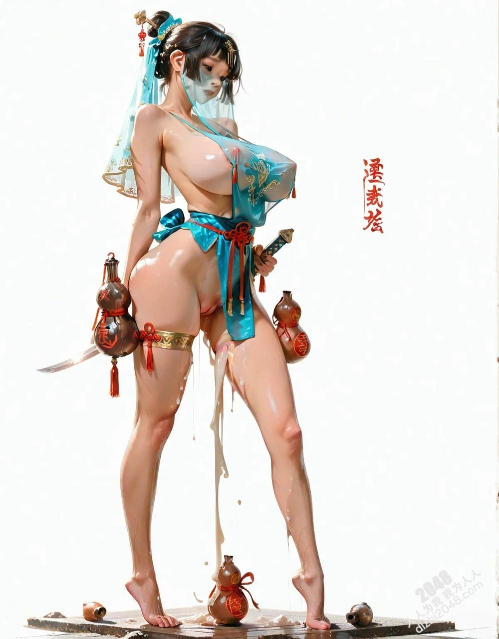 霓裳羽衣仙子：绝美古風仙俠少女立绘，高清大图，诱惑满满，性感撩人，让人欲罢不能。(17)