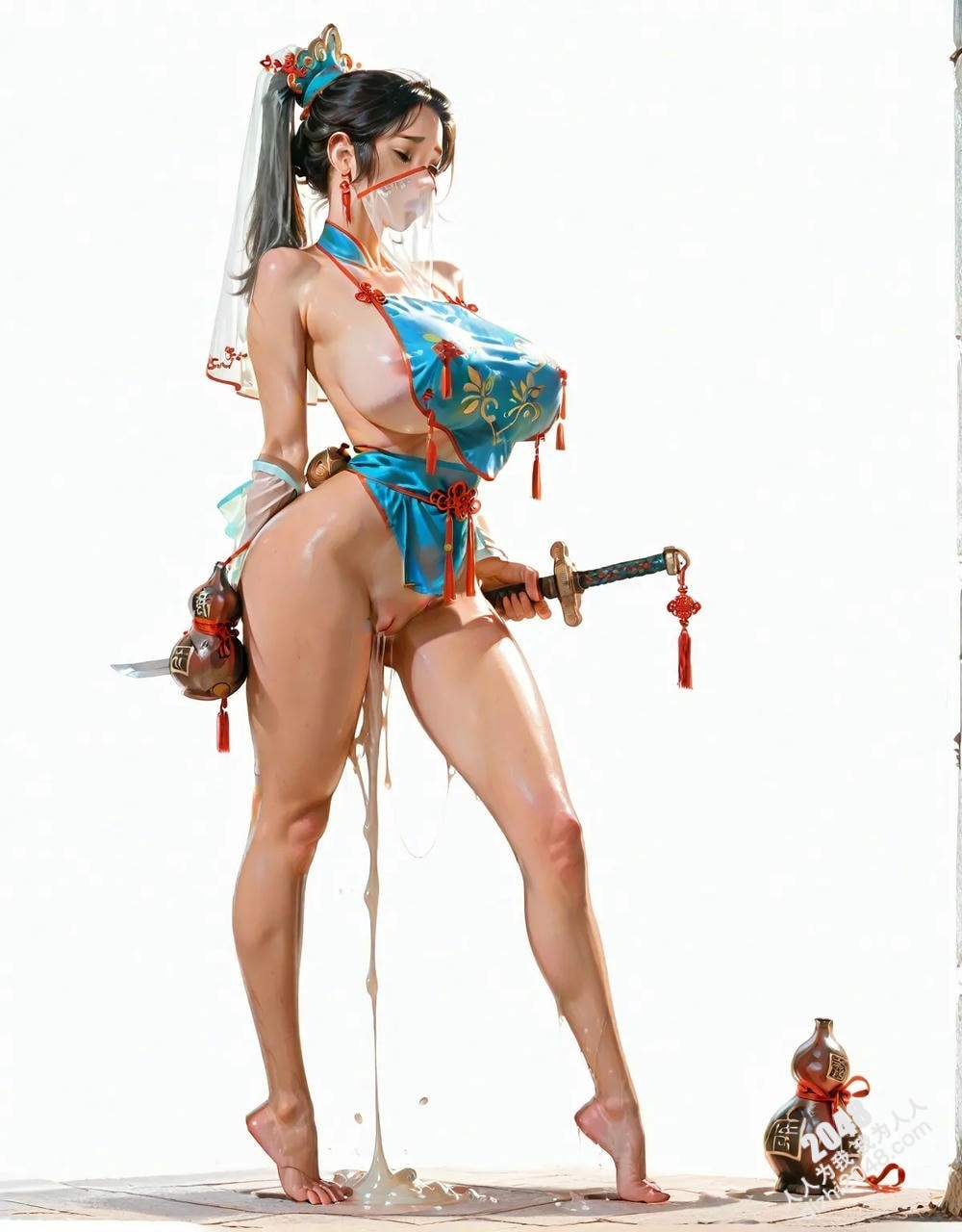 霓裳羽衣仙子：绝美古風仙俠少女立绘，高清大图，诱惑满满，性感撩人，让人欲罢不能。(18)