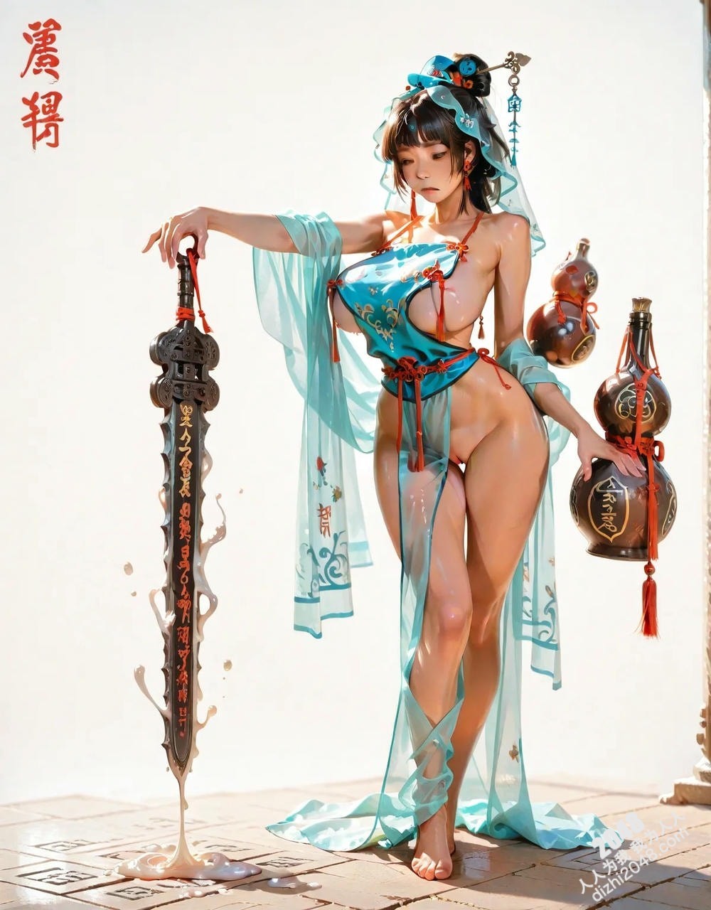 霓裳羽衣仙子：绝美古風仙俠少女立绘，高清大图，诱惑满满，性感撩人，让人欲罢不能。(29)