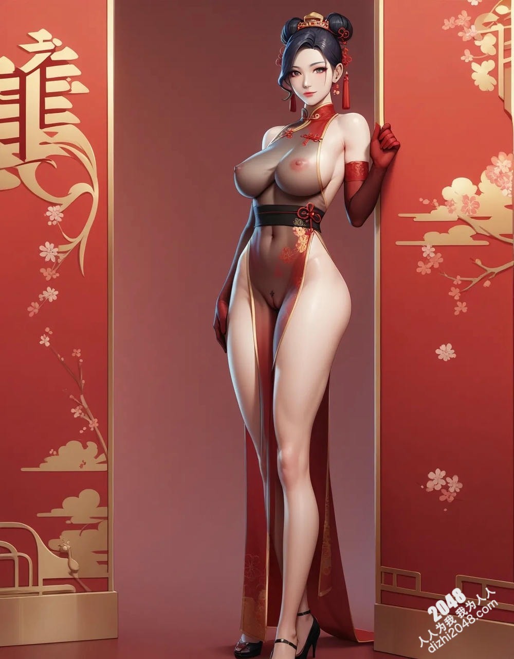 旗袍尤物：蛇年魅影，东方佳人2024新年写真(6)