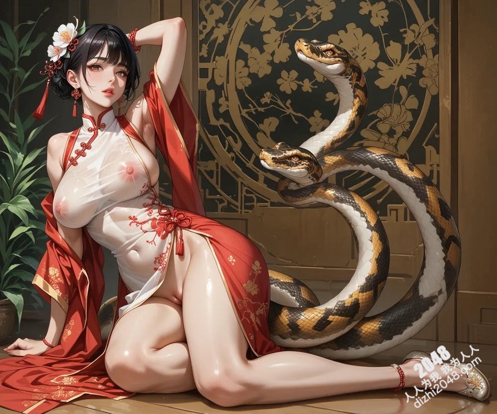 旗袍尤物：蛇年魅影，东方佳人2024新年写真(25)