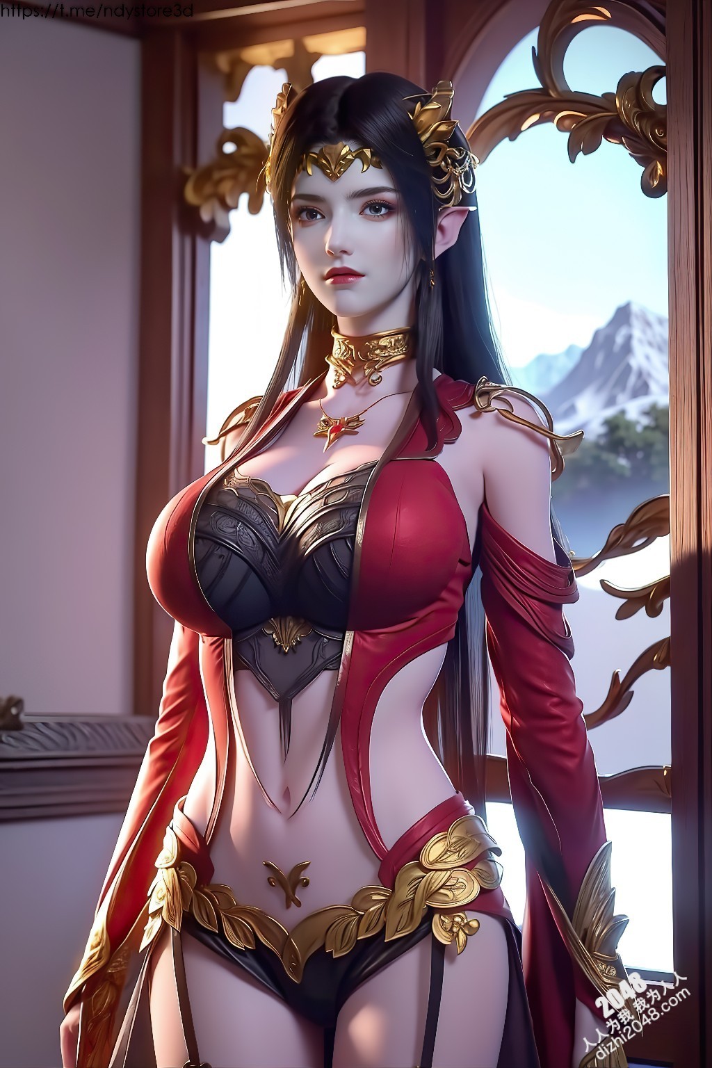 冰雪女王美杜莎的禁忌诱惑：天堂之戰高清写真，极寒之地绝色尤物，曼妙身姿，饱满酥胸，高清大图，令人窒息的诱惑(5)