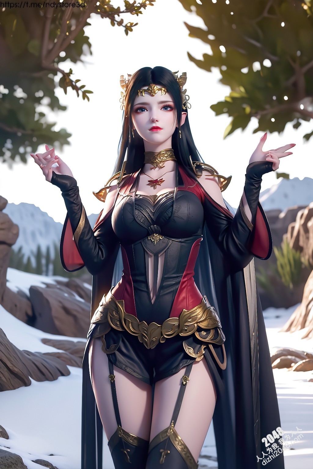 冰雪女王美杜莎的禁忌诱惑：天堂之戰高清写真，极寒之地绝色尤物，曼妙身姿，饱满酥胸，高清大图，令人窒息的诱惑(11)