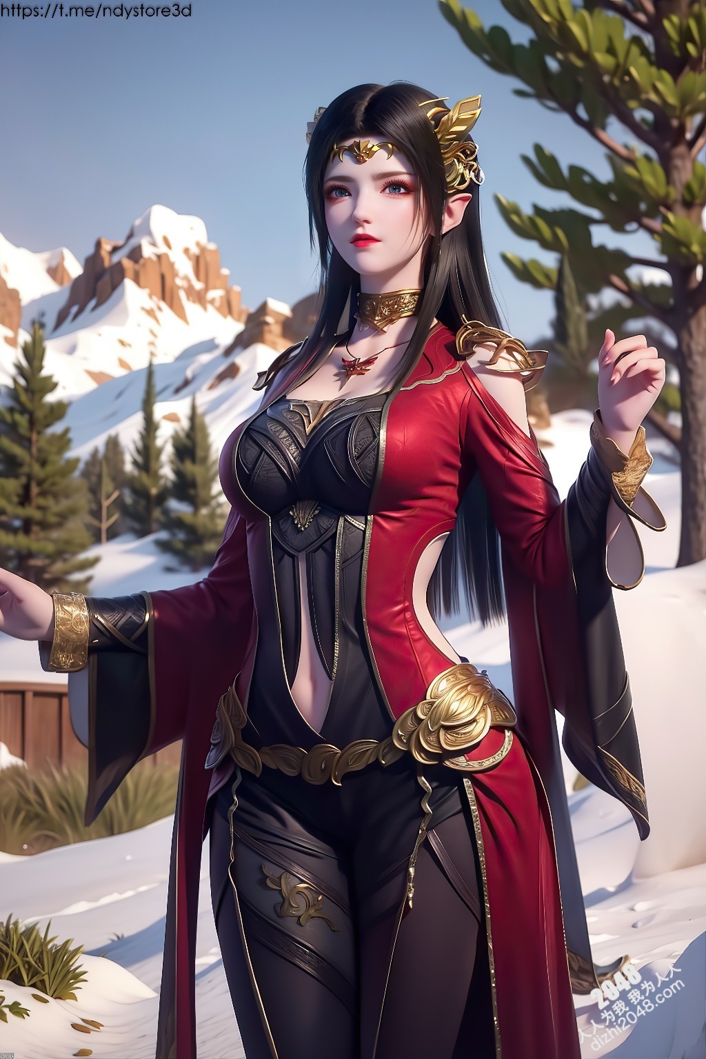 冰雪女王美杜莎的禁忌诱惑：天堂之戰高清写真，极寒之地绝色尤物，曼妙身姿，饱满酥胸，高清大图，令人窒息的诱惑(12)