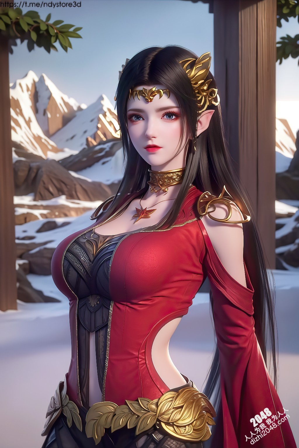 冰雪女王美杜莎的禁忌诱惑：天堂之戰高清写真，极寒之地绝色尤物，曼妙身姿，饱满酥胸，高清大图，令人窒息的诱惑(16)