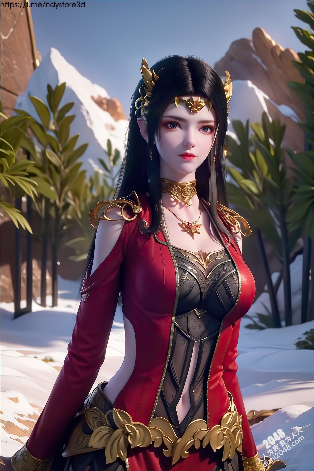 冰雪女王美杜莎的禁忌诱惑：天堂之戰高清写真，极寒之地绝色尤物，曼妙身姿，饱满酥胸，高清大图，令人窒息的诱惑(18)